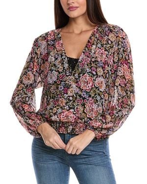 Vince Camuto Overlap Blouse - Pink