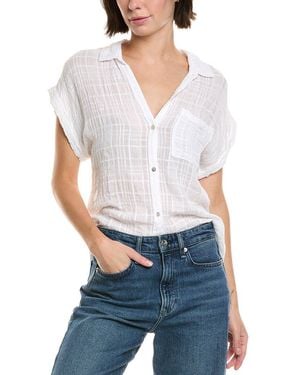 Bella Dahl Textured Gauze Top - White