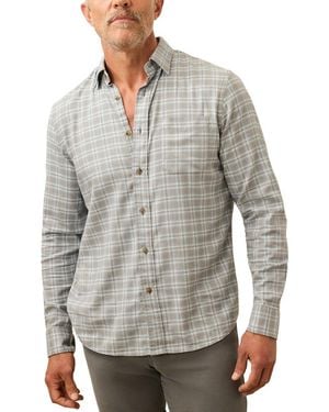 Faherty Movement Brushed Shirt - Grey