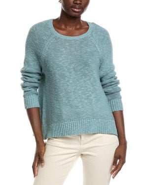 Eileen Fisher Raglan Sleeve Linen-Blend Sweater - Blue