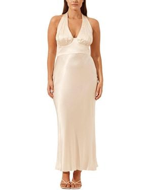 Shona Joy La Lune Plunged Halter Midi Dress in Grey | Lyst UK Shona Joy La Lune Plunged Halter Midi Dress in Grey | Lyst UK