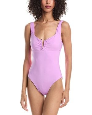 Becca Viviana Plunge One-Piece - Purple