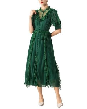 BURRYCO Short Sleeve Midi Dress - Green
