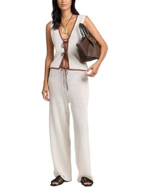 Onia Linen Tie Front Tank - White