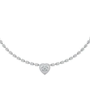 Sabrina Designs Lab Grown Diamonds 14K 11.89 Ct. Tw. Lab-Grown Diamond Tennis Necklace - Metallic