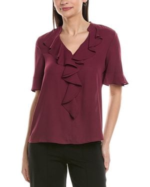 KARL LAGERFELD Ruffle Blouse - Purple