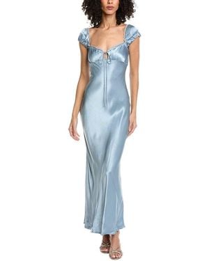 Bardot Stasia Satin Maxi Dress - Blue