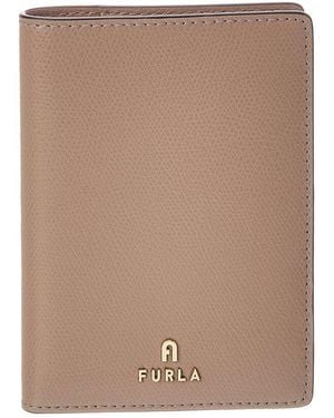 Furla Camelia Leather Passport Holder - Brown