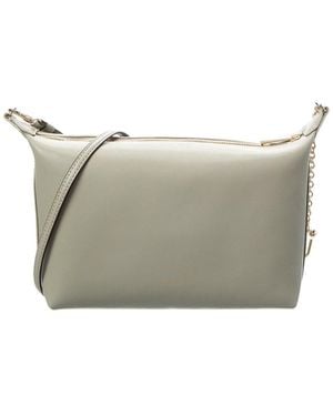 Furla Nuvola Mini Leather Crossbody Hobo Bag - Grey