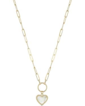 Ember Fine Jewelry 14K Mother-Of-Pearl Necklace - Metallic