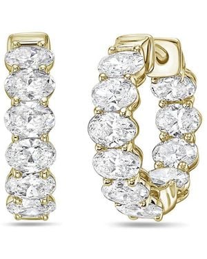 Diana M. Jewels Diana M. 14K 2.22 Ct. Tw. Lab-Grown Diamond Huggie Earrings - White