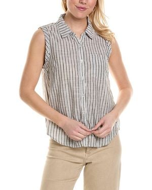 Michael Stars Monique Button-down Tank - Gray