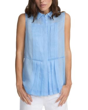 Lafayette 148 New York Button Top - Blue