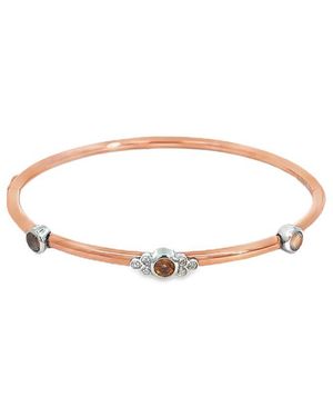 Gemstones 0.71 Ct. Tw. Diamond & Citrine Bangle - White