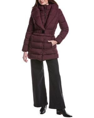 Kenneth Cole Powder-Touch Puffer Coat - Red