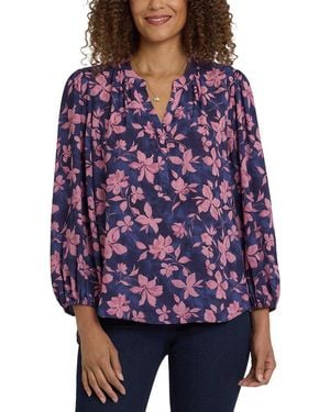 NYDJ Popover Blouse - Red