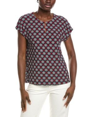 Jones New York Double Trim Top - Blue