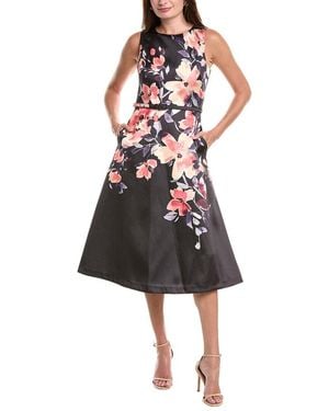 Julia Jordan Belted Mikado Midi Dress - Red