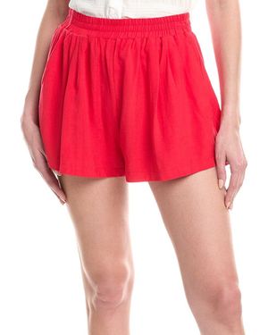 Brook + Lynn Linen-Blend Short - Red