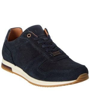 Dune Trilogy Suede & Leather Trainer - Blue