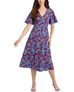 Draper James Vivienne Love Circle Midi Dress - Blue