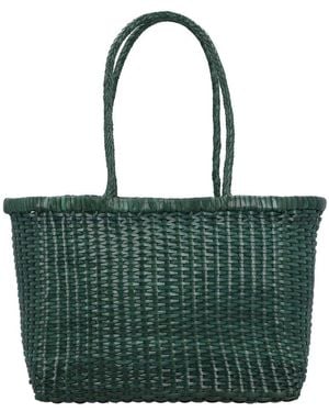 Dragon Diffusion B Weave Small Leather Shoulder Bag - Green