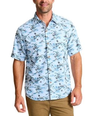 Tommy Bahama Coastal Ease Beachfront Islandzone Camp Shirt - Blue