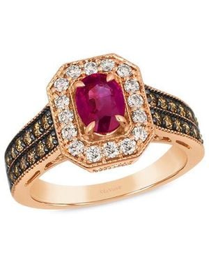 Le Vian 14K Rose 1.55 Ct. Tw. Diamond & Ruby Precious Ring - Pink