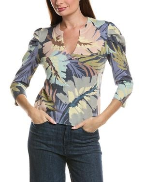 tyler boe Lily Jersey Leaf Jumper - Blue