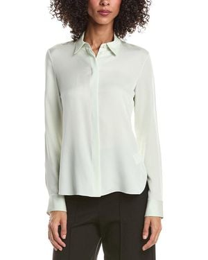 Theory Classic Fitted Silk Shirt - White
