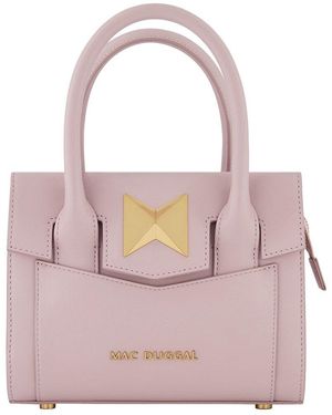 Mac Duggal Small Leather Tote - Pink