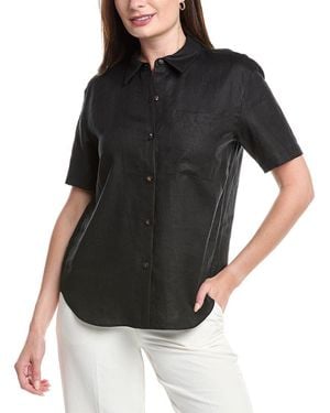 Lafayette 148 New York Linen Shirt - Black