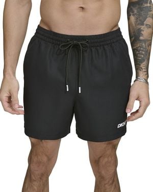 DKNY Modern Euro Swim Trunk - Black