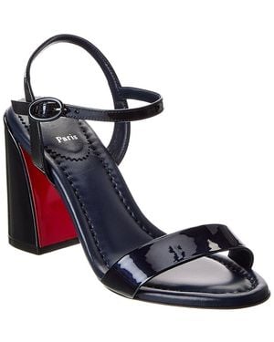 Christian Louboutin Miss Jane 85 Patent Sandal - Blue