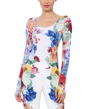 Alice + Olivia Rhys Neck - Blue