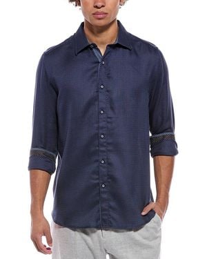Robert Graham Leonard Classic Fit Woven Shirt - Blue