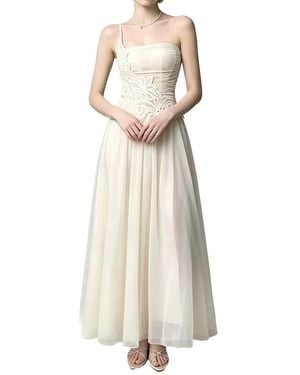 Linda Charm Sleeveless Maxi Dress - Natural
