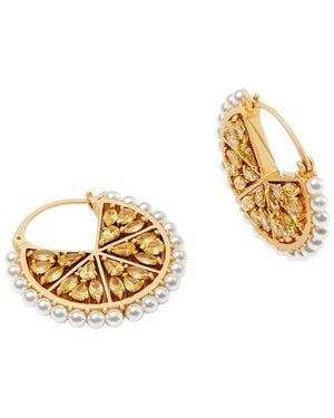 Kate Spade Cz Fresh Squeeze Hoops - Metallic
