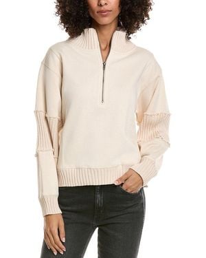 Vintage Havana Fleece Quarter 1/4-Zip Pullover - Natural