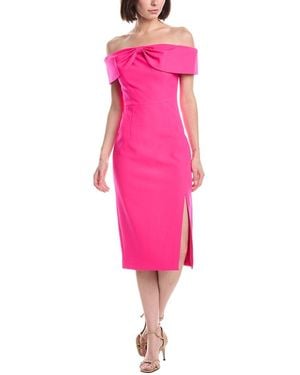 Eliza J Sleeveless Solid Midi Dress - Pink