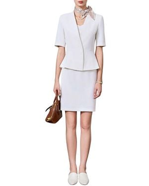Bossy Chic 2Pc Blazer & Skirt Set - White