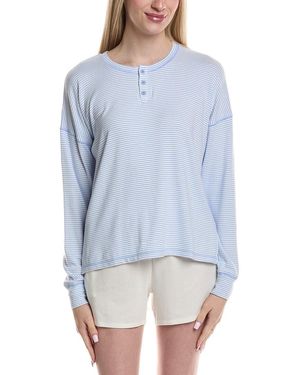 Pj Salvage Mini Stripe Top - Blue
