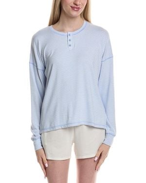 Pj Salvage Mini Stripe Top - Blue