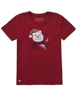 Life Is Good. Relaxed Crusher T-Shirt - Red