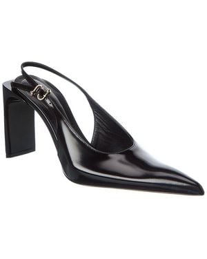 Sportmax Fazio Leather Slingback Pump - Black
