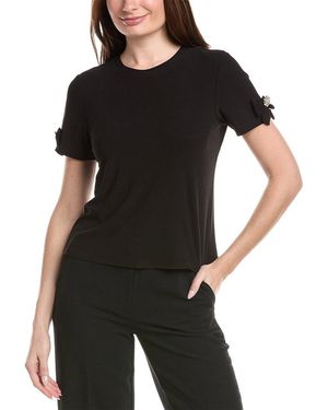 Cece Bow Sleeve Top - Black
