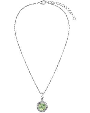 jean claude Stainless Steel Cz Necklace - Metallic