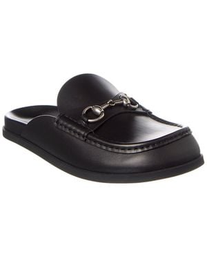 Gucci Horsebit Leather Mule - Black