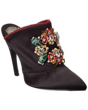 Roger Vivier Barocco Satin Mule - Black