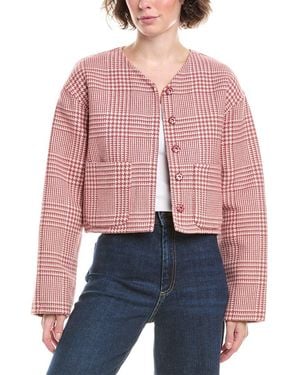 Splendid Tiffany Plaid Wool-Blend Jacket - Red